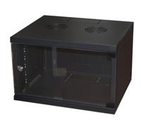 Link Accessori LK1907UN Mural 6U Noir étagère - étagères (Mural, Noir, Passif, Metal, Verre trempé)