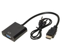 Link Accessori LKADAT10 câble vidéo et adaptateur 0,15 m HDMI + 3.5mm VGA (D-Sub) + 3,5 mm Noir