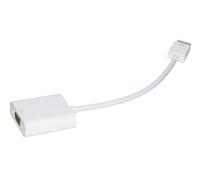 Link Adaptateur HDMI-VGA LKADAT10B – HDMI mâle→VGA femelle, 1080p, câble audio inclus, 15 cm, Blanc