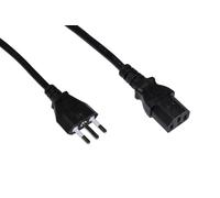 Link Accessori LKIT18 Câble d'alimentation Noir 1,8 m Fiche secteur type L Coupleur C13
