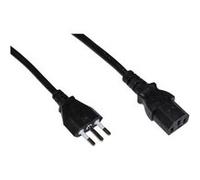 LINK Câble d'alimentation fiche Italienne tripolaire 10 A. pour Ordinateurs, imprimantes, etc. 1.8, Noir