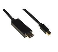 Link Accessori LKMDPH1422 câble vidéo et adaptateur 2 m Mini DisplayPort HDMI Type A (Standard) Noir