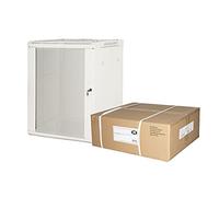 LINK Armoire Murale 19" LK1912UGF avec Porte en Verre trempé et Structure en métal Gris capacité 12 unités Dimensions 63,5x60x45 cm démonté pour serveurs et Autres appareils informatiques