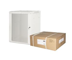 LINK Armoire Murale 19" LK1912UGF avec Porte en Verre trempé et Structure en métal Gris capacité 12 unités Dimensions 63,5x60x45 cm démonté pour serveurs et Autres appareils informatiques