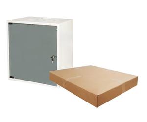 LINK Armoire Rack 19 DISSEMBLÉ 12 Unie par Mur pour Réseaux Porte Verre Gris