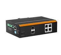 LINK Commutateur Industriel Managed avec 4 Ports GIGABIT Poe avec 2 Ports SFP pour Fibre Optique