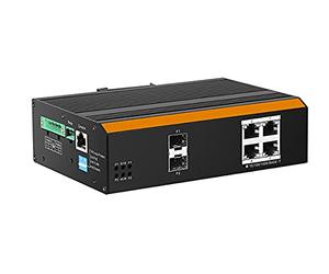 LINK Commutateur Industriel Managed avec 4 Ports GIGABIT Poe avec 2 Ports SFP pour Fibre Optique