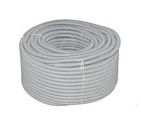 LINK Conduite ondulée LK84025 en Plastique PE halogenfree LSZH CE pour Câbles électriques et Réseau Diamètre 25 mm Couleur Gris Longueur 50 Mètres Unités 1 Dimensions 46x46x25 cm