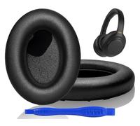 Link Dream Coussinets pour Sony WH-1000XM4 (WH1000XM4) Over-Ear Casque, Mousse Coussin avec Mousse à Mémoire d'isolation Phonique, épaisseur Supplémentaire, Noir