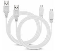 Link-e : 2 X Cable Chargeur USB 3 Mètres Compatible avec Manette Gamepad sur Console Nintendo Wii-U