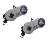Link-e : 2 X Manette de Jeu Compatible avec la Console Super Nintendo Snes Mini Classic Edition