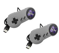 Link-e : 2 X Manette de Jeu Compatible avec la Console Super Nintendo Snes Mini Classic Edition