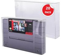 Link-e : 20 X Boitier de Protection en Plastique Compatible avec Cartouche de Jeu sur Console Super Nintendo SNES Version U.S.