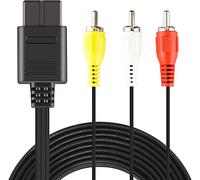 Link-e : Cable AV Audio Video RCA Compatible avec la Console Nintendo 64, Super Nintendo et Gamecube (N64, SNES, Supernes, GC)