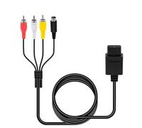 Link-e : Cable S-Video AV Compatible avec la Console Nintendo Gamecube, N64 (Nintendo 64) et SNES (Super Nintendo)