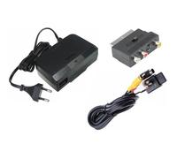 Link-e : Chargeur Secteur, Câble Audio Video S-Video et Adaptateur Peritel Compatible avec la Console Nintendo 64 - N64