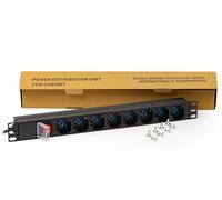 Link Bloc d'alimentation LK10051 8 prises universelles pour rack 19 interrupteur fiche italienne 16A