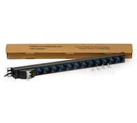 LINK LK10057 Multiprise Verticale 12 Portes pour armoires en Rack avec disjoncteur