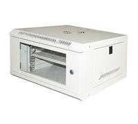 LINK LK1906UL Armoire Rack 19" série Light avec Porte en Verre trempé et Fermeture à clé Couleur Gris Dimensions 53 x 40 x 30 cm étagère Incluse capacité 6U pour Installation Murale 1 unité