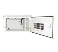 LINK LK190960IP Armoire Rack 19 Pouces 9U pour réseaux d'extérieur Classe Protection Ip55 avec Ventilateurs filtrés, Gris Clair, 600 x 600 x 467 mm