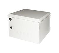 LINK LK191245IP Armoire Rack 19 Pouces 12U pour réseaux d'extérieur, Classe de Protection Ip55 avec Ventilateurs filtrés, Gris Clair, 600 x 450 x 600 mm