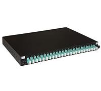 LINK LK24FOLC3 Panneau Fibre Optique 19" avec 24 adaptateurs LC Duplex Om3 Profondeur 250 mm Noir