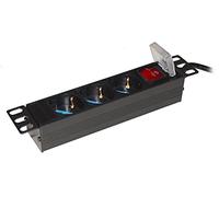 LINK LK3PDU - Multiprise 3 Prises ITA/Schuko pour armoires de 10" avec Prise Italienne et Interrupteur