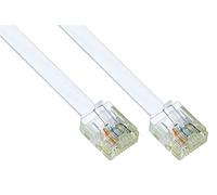 LINK LKFCF10B Câble réseau UTP CAT. 6A ultra-plat avec connecteur gain de place 1 m Blanc