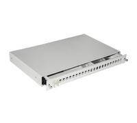 Link lkfo24gr tiroir Fibre Optique 24 Ports pour adaptateurs LC Duplex 1 Unité pour Installation 19, Gris