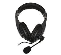 LINK LKHS1X35 Casque Audio avec Microphone Orientable Connecteur, Noir, 1 x 3,5 mm
