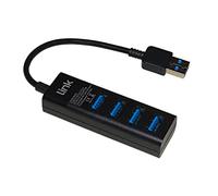 LINK LKHUB304 Hub 4 Ports USB 3.0 avec câble, Noir 15 cm