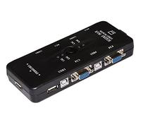 Link Switch KVM lkkwm4 pour 4 PC USB/VGA avec souris, clavier USB, moniteur VGA, câbles inclus
