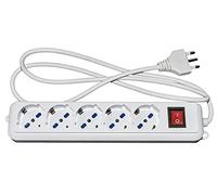 LINK lkmp05 multiprise 5 Prises universelles ita/schuko 10/16 A à fiche 16 A avec Interrupteur