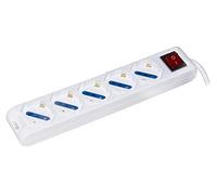 LINK LKMP05IT Multiprise 5 Prises universelles ITA/SCHUKO 10A - Prise Triple Polaire 10A avec Interrupteur