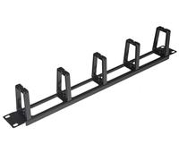 Link Rail de câbles perforé LKORG1UNP pour armoires 19" 5 crochets, noir