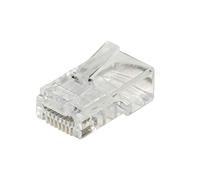 Link LKPL85F Lot de 100 connecteurs RJ45 avec Trous pour Le raccordement de câbles, 8 pôles, catégorie 5E UTP, Non blindé