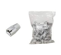 LINK LKPL8G8 Lot de 100 Cache-connecteurs 8 mm pour fiche RJ45 8 pôles câble Cat 5E-6-7 Gris