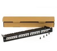 LINK LKPV24R Panneau Patch 24 Portes sans modules avec Cadres Amovibles, Noir