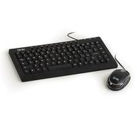 LINK LKTAST04 + LKMOS04 Mini Clavier Italien Multimédia USB + Mini Souris Optique USB 3 Touches Noir