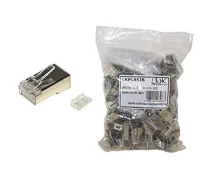 LINK Lot de 100 connecteurs 8 pôles Cat 6 blindé RJ45 avec Insert pour câble Flexible