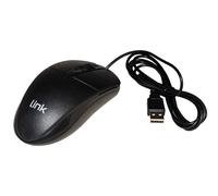 LINK Mouse Ottico USB LKMOS35 Nero 1200DPI 3 Tasti Design Ergonomico per PC
