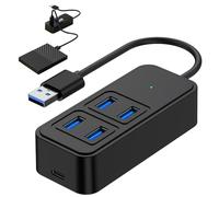 Link Powered - Concentrateur USB de données, hub de de données | Dissipation rapide de la chaleur avec un débit ultra-élevé allant jusqu'à 5 Gbit/s, répartiteur intelligent d'extension