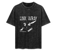 Link Wray's Rumble Retno Guitar T-Shirt Unisex Black Tee L
