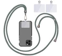 Linkbro Chaîne de téléphone portable universelle, cordon pour téléphone portable, téléphone portable universel à suspendre autour du cou avec pad, cordon pour téléphone portable, réglable et amovible