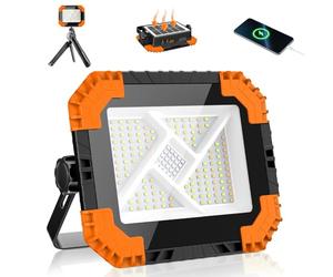 Linke Lampe de Travail Rechargeable Solaire/USB-C Batterie 20000mAh Power Bank 2 Luminosité 3 Températures de Lumière Mode SOS IP66 Projecteur LED Chantier Portable pour Camping, Atelier, Urgence