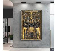 LINKGIN Home Or Noir Art Egyptien Antique Gravures Toiles Peintures Vieilles Toiles Peintures Murales Salon Affiches Décoratives Photos 75x50cm Sans Cadre