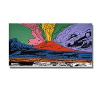 LINKGIN Home Peintures sur toile d’art mural Andy Warhol Vésuve abstrait Huile colorée Toile Peinture Image pour Décorations de salle à manger 40x80cm sans cadre