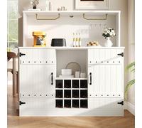 LINKHOO Buffet, Design Moderne Minimaliste, veines de Bois élégantes, casier à Verres à vin, Espace de Rangement Multicouche, cloison de séparation, 120 x 40 x 120 cm, Blanc