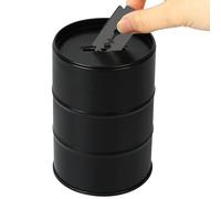 Linkidea Boîte de conteneur d'élimination des lames de rasoir de sécurité, boîte d'élimination des rasoirs en métal, banque sûre pour stocker les lames usagées (noir)