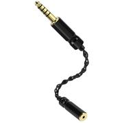 Linkidea Câble adaptateur de casque mâle équilibré de 4,4 mm vers femelle de 2,5 mm, convertisseur audio en cuivre plaqué argent pour DAC, DAP et amplificateur de casque, 15,5 cm